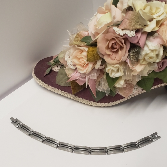 Monomania Business Casual Link Bracelet Mens Stainless Steel Bracelet - Picture 6 of 7